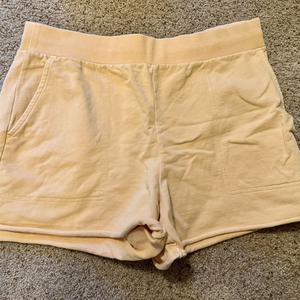 Women's Calla Athletic Shorts, Peach, 100% Cotton, pockets
